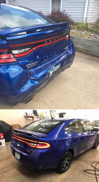 Dodge collision repair before and after